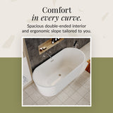 Contemporary Rounded Rectangular Freestanding Bath and Waste from Balterley - Multiple Sizes Available