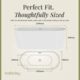 Contemporary Rounded Rectangular Freestanding Bath and Waste from Balterley - Multiple Sizes Available