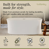 Contemporary White Curved Freestanding Bath from Balterley - Multiple Sizes Available