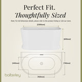 Contemporary Back To Wall Freestanding Bath from Balterley - Multiple Sizes Available