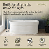 Elegant Oval Freestanding Bath with Layered Rim Design from Balterley - Multiple Sizes Available