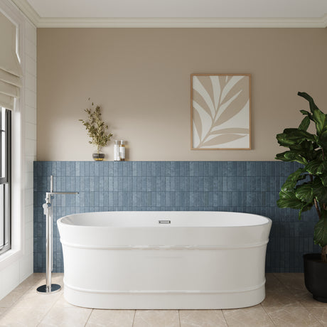 Elegant Oval Freestanding Bath with Layered Rim Design from Balterley - Multiple Sizes Available