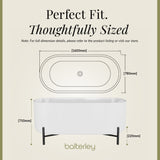 Contemporary Oval Freestanding Bath & Stand from Balterley - Multiple Sizes