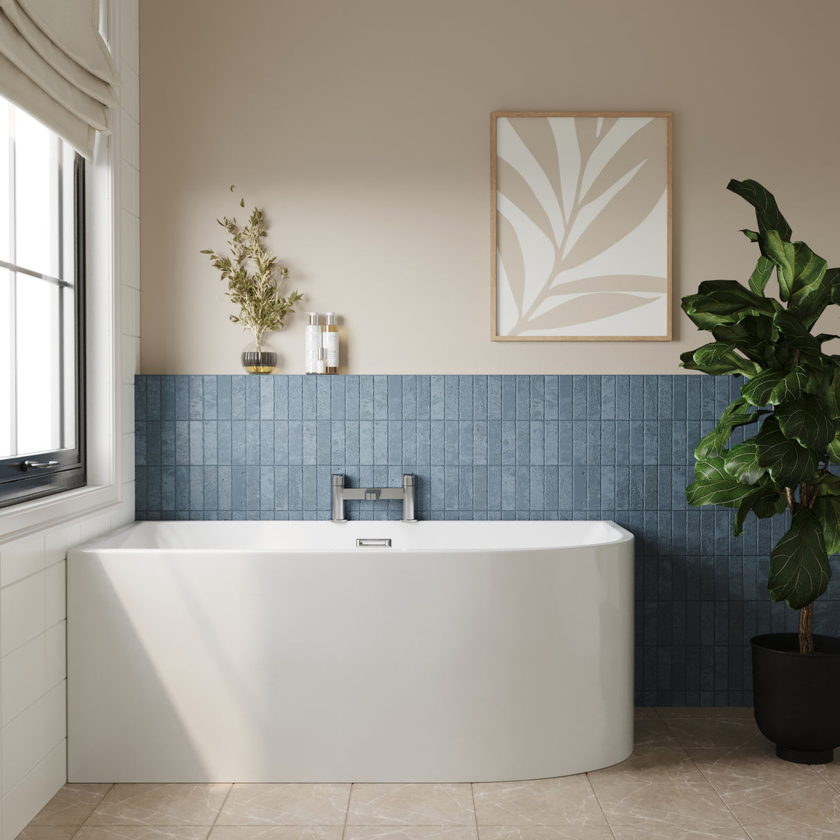 Contemporary Corner Freestanding Bath from Balterley, Left or Right Hand - Multiple Sizes Available