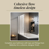 Modern Square Bath Shower Screen - Choice of Style and Finish