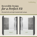 Modern Square Bath Shower Screen - Choice of Style and Finish