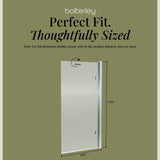 Contemporary 8mm Toughened Safety Glass Square Hinged Fluted Bath Screen - 1520 x 830 x 24mm - Choice of Colour