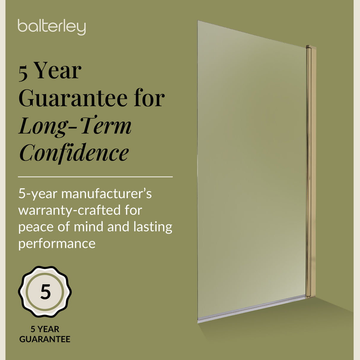 Modern Square Bath Shower Screen - Choice of Style and Finish