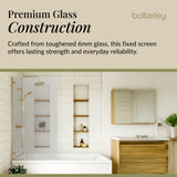 Modern Square Bath Shower Screen - Choice of Style and Finish