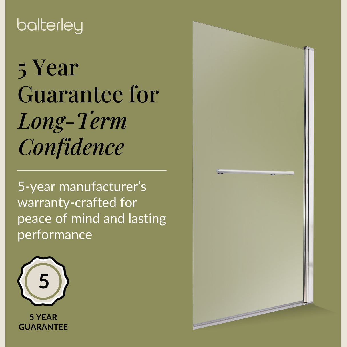 Modern Square Bath Shower Screen - Choice of Style and Finish