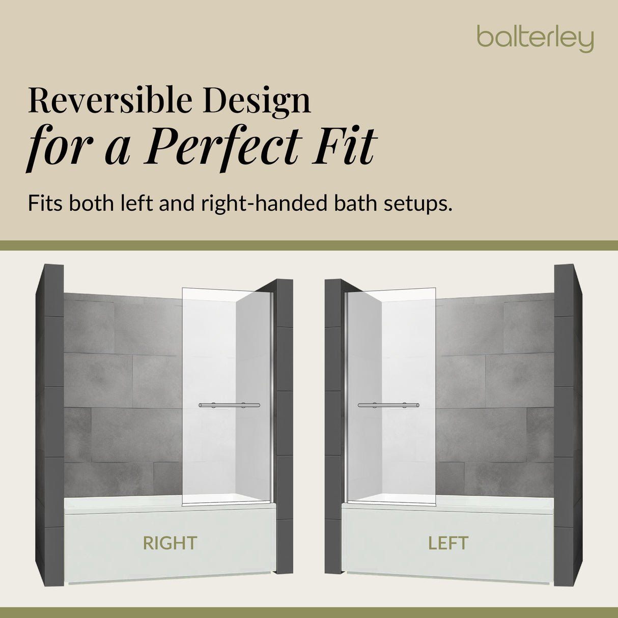 Modern Square Bath Shower Screen - Choice of Style and Finish