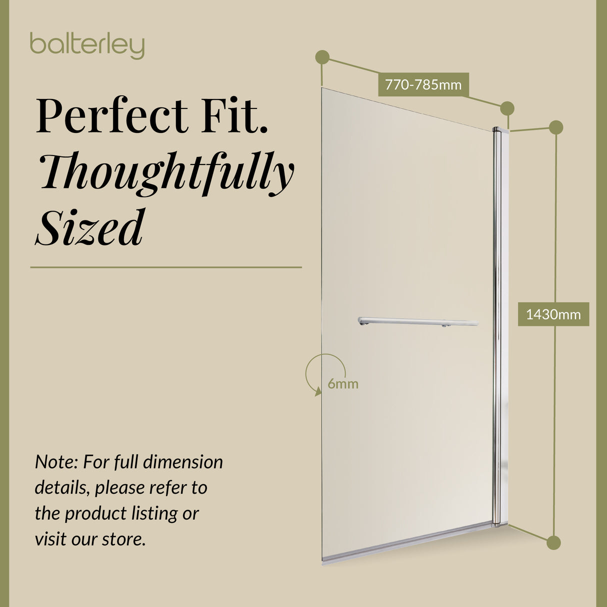 Modern Square Bath Shower Screen - Choice of Style and Finish