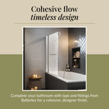 Modern Square Bath Shower Screen - Choice of Style and Finish