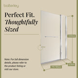 Modern Square Bath Shower Screen - Choice of Style and Finish