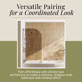 6mm Toughened Safety Glass Round Bath Screen - 1430 x 790mm