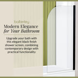 6mm Toughened Safety Glass Round Bath Screen - 1430 x 790mm