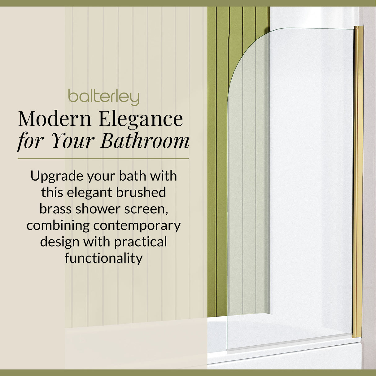 6mm Toughened Safety Glass Round Bath Screen - 1430 x 790mm