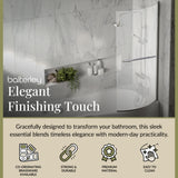 Curved 6mm Toughened Safety Glass Reversible B-Bath Screen