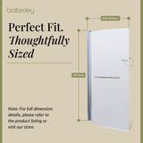 Curved 6mm Toughened Safety Glass Reversible B-Bath Screen