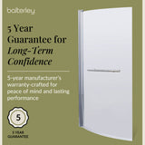 Curved 6mm Toughened Safety Glass Reversible B-Bath Screen