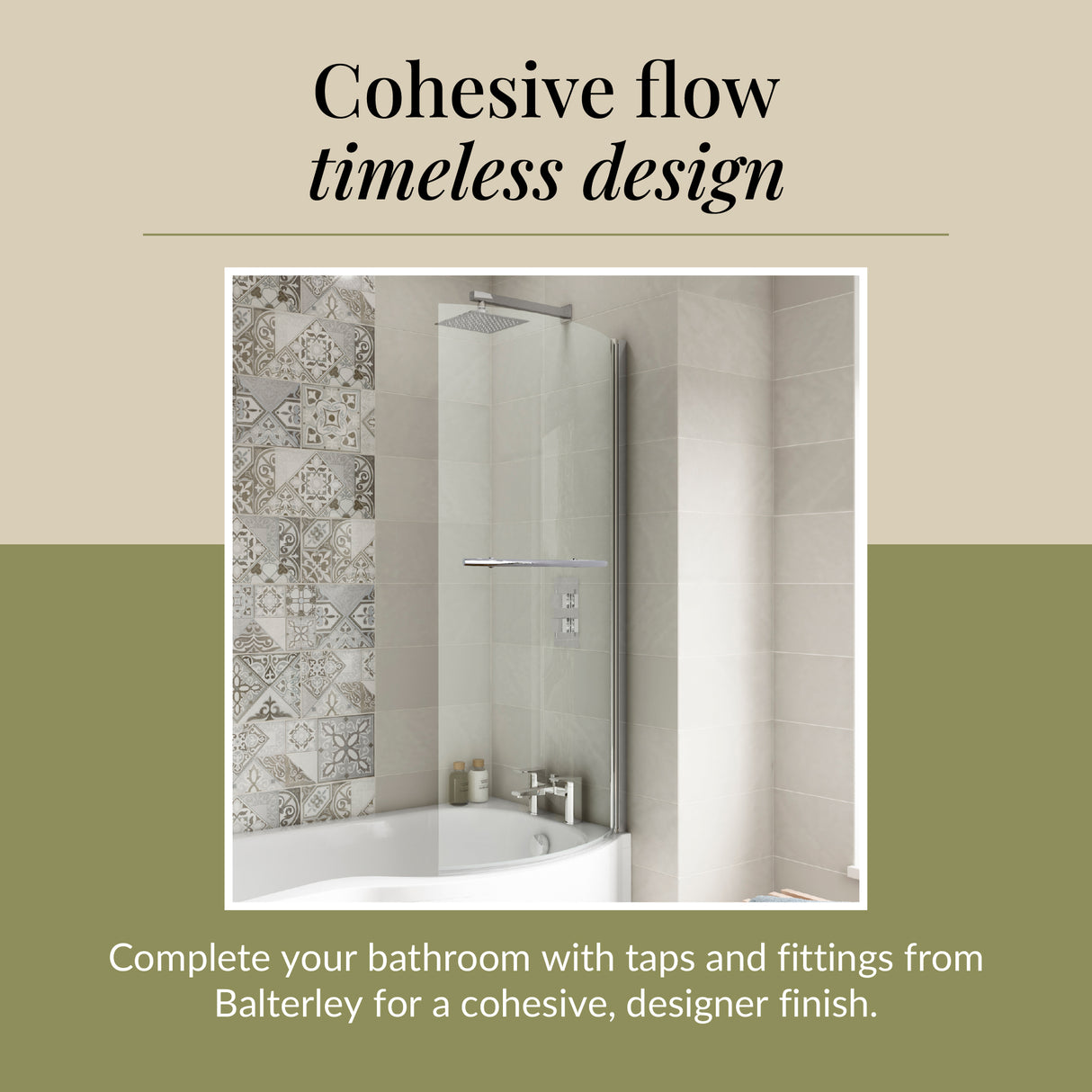 Curved 6mm Toughened Safety Glass Reversible B-Bath Screen