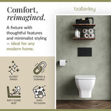 Sleek Wall Hung Toilet Pan with Soft Close Seat – White Ceramic, 480mm Projection