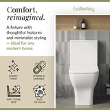 Contemporary Close-Coupled Toilet with Soft-Close Seat – White, 612mm Projection