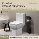 Hilderstone Modern Comfort Height Close Coupled Toilet with Soft Close Seat