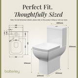 Comfort Height Close Coupled Toilet with Soft Close Seat – White