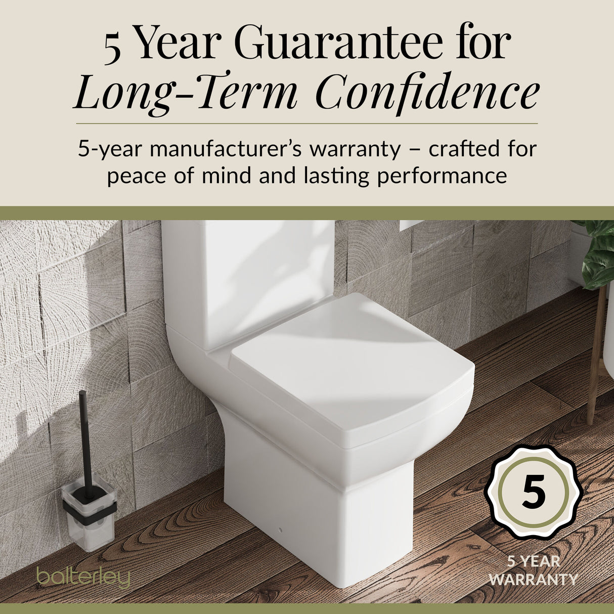 Comfort Height Close Coupled Toilet with Soft Close Seat – White