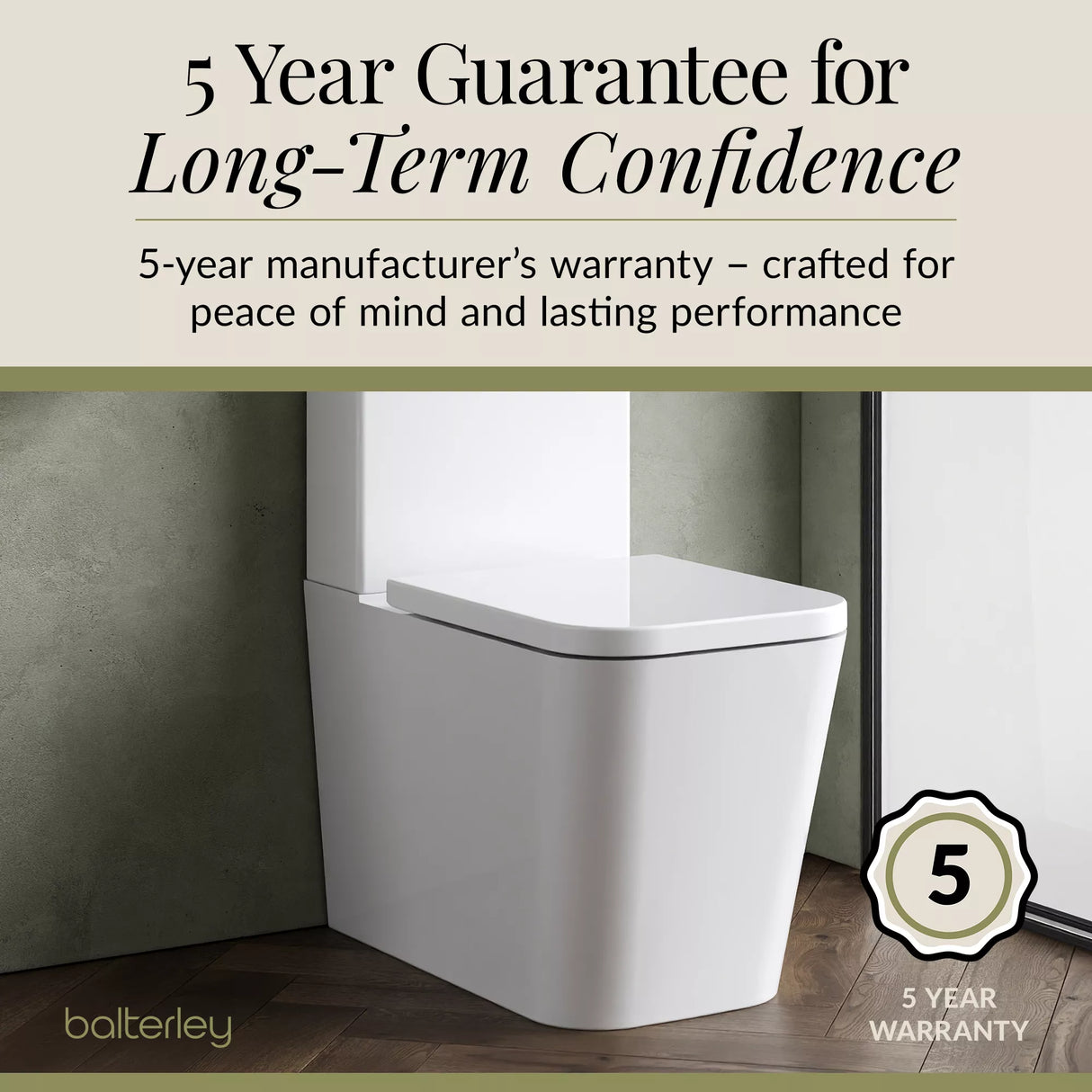 Rimless Close-Coupled Toilet with Soft-Close Seat – White, 792 x 385 x 62mm