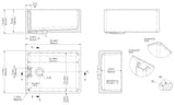Fireclay Kitchen Bundle - Single Bowl Belfast Sink, Strainer Waste & Bridge Mixer Tap, 595mm - Chrome