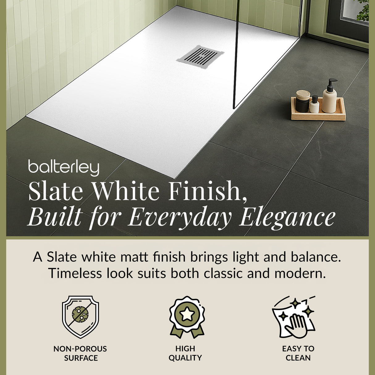 Premium Slimline Rectangular Shower Tray - Multiple Sizes and Finishes