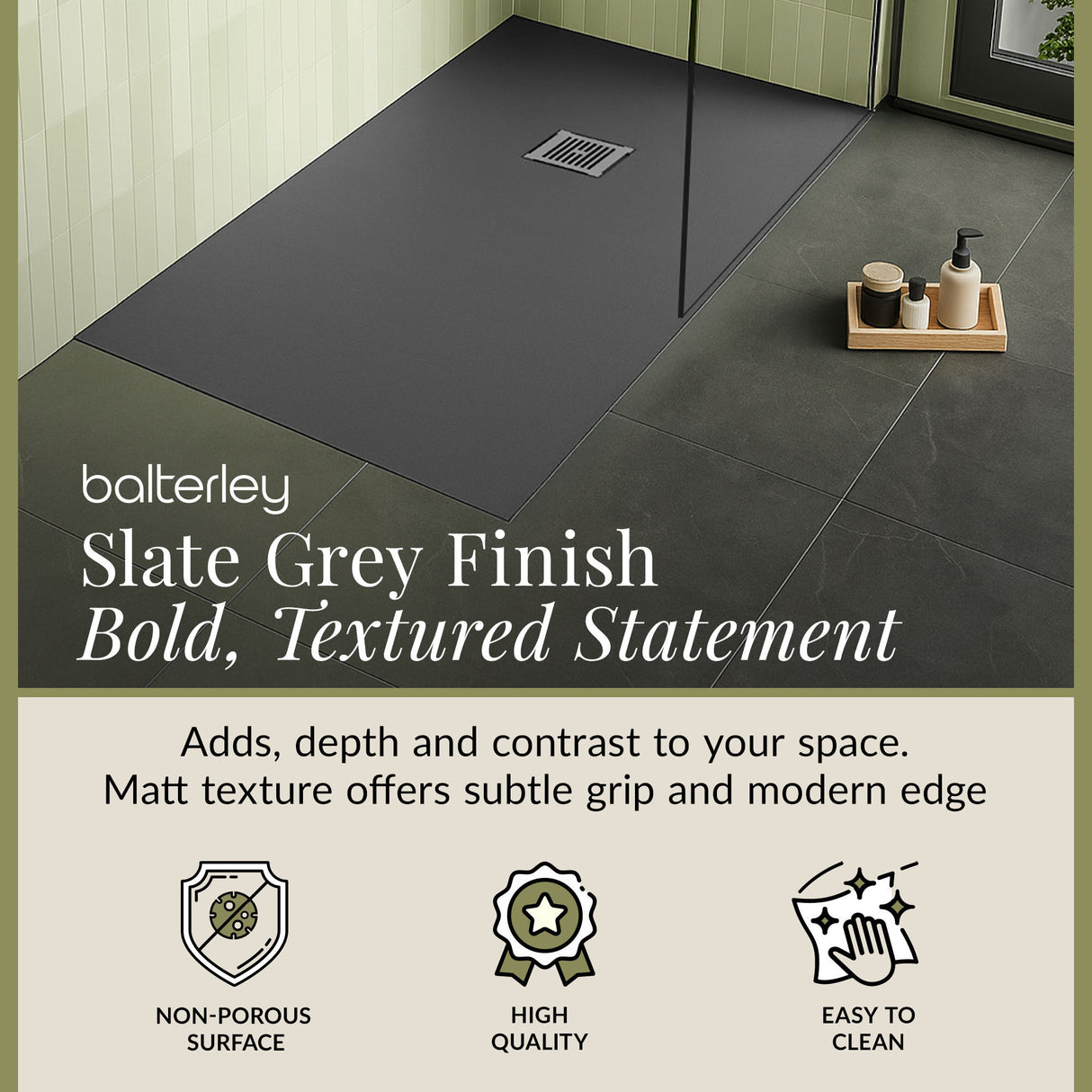 Premium Slimline Rectangular Shower Tray - Multiple Sizes and Finishes