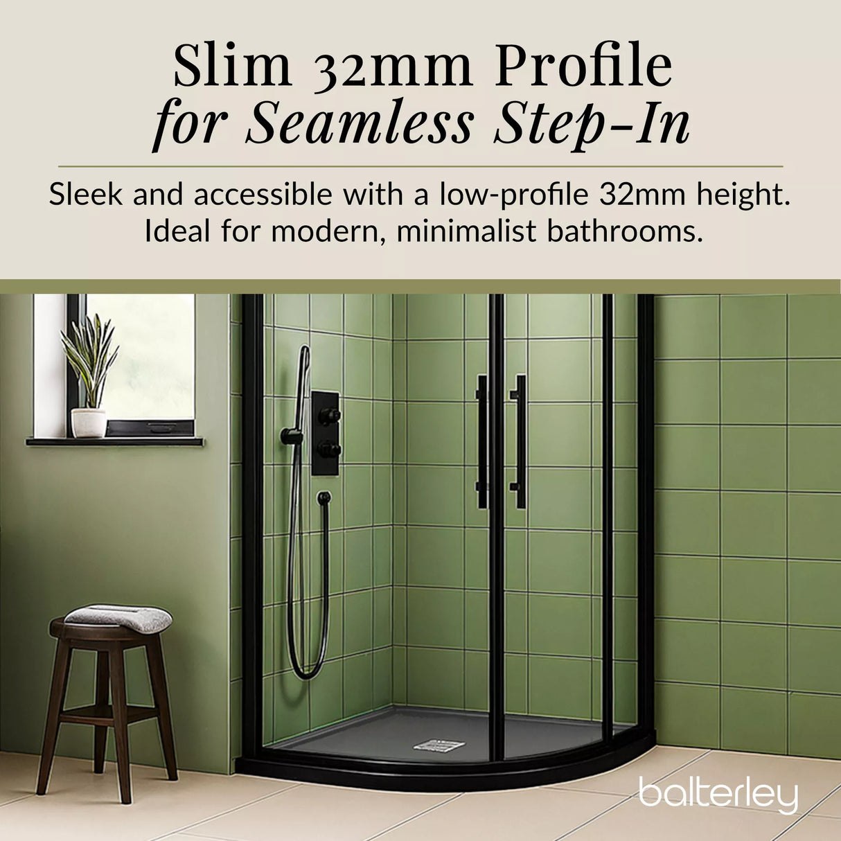 Premium Slimline Quadrant Shower Tray - Multiple Sizes and Finishes
