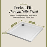 Modern Square Shower Tray, 40mm Profile - Choice of Size and Colour