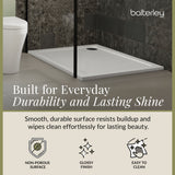Balterley Shower Tray Modern Rectangular 40mm Profile Slimline, White or Grey - Multiple Sizes Available