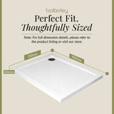 Balterley Shower Tray Modern Rectangular 40mm Profile Slimline, White or Grey - Multiple Sizes Available