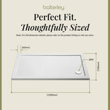 Balterley Shower Tray Modern Rectangular 40mm Profile Slimline, White or Grey - Multiple Sizes Available