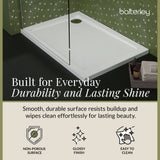 Balterley Shower Tray Modern Rectangular 40mm Profile Slimline, White or Grey - Multiple Sizes Available