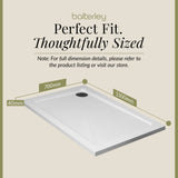 Balterley Shower Tray Modern Rectangular 40mm Profile Slimline, White or Grey - Multiple Sizes Available