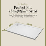 Balterley Shower Tray Modern Rectangular 40mm Profile Slimline, White or Grey - Multiple Sizes Available