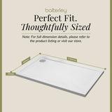 Balterley Shower Tray Modern Rectangular 40mm Profile Slimline, White or Grey - Multiple Sizes Available