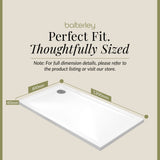 Balterley Shower Tray Modern Rectangular 40mm Profile Slimline, White or Grey - Multiple Sizes Available