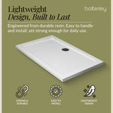 Balterley Shower Tray Modern Rectangular 40mm Profile Slimline, White or Grey - Multiple Sizes Available