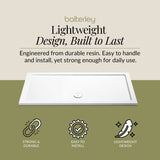 Balterley Shower Tray Modern Rectangular 40mm Profile Slimline, White or Grey - Multiple Sizes Available