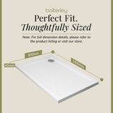 Balterley Shower Tray Modern Rectangular 40mm Profile Slimline, White or Grey - Multiple Sizes Available