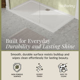 Balterley Shower Tray Modern Rectangular 40mm Profile Slimline, White or Grey - Multiple Sizes Available