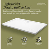 Balterley Shower Tray Modern Rectangular 40mm Profile Slimline, White or Grey - Multiple Sizes Available