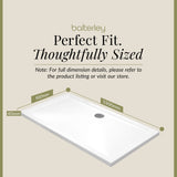 Balterley Shower Tray Modern Rectangular 40mm Profile Slimline, White or Grey - Multiple Sizes Available